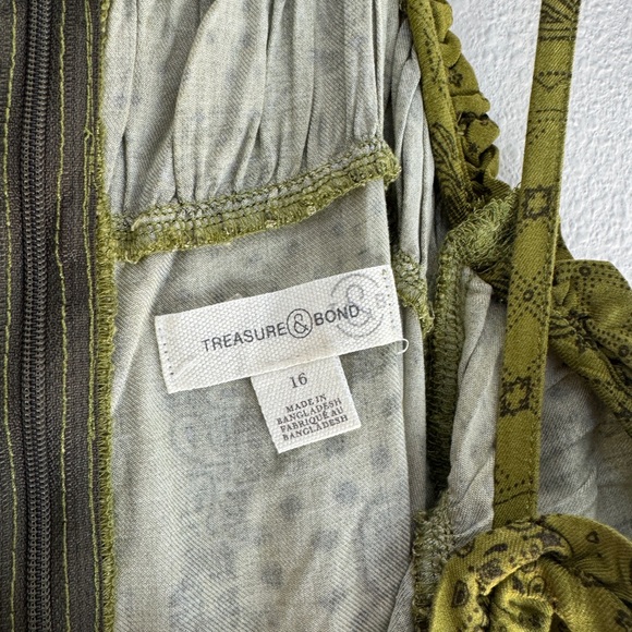 KIDS' PRINT SKATER DRESS IN OLIVE SARMA BANDANA - Picture 4 of 5